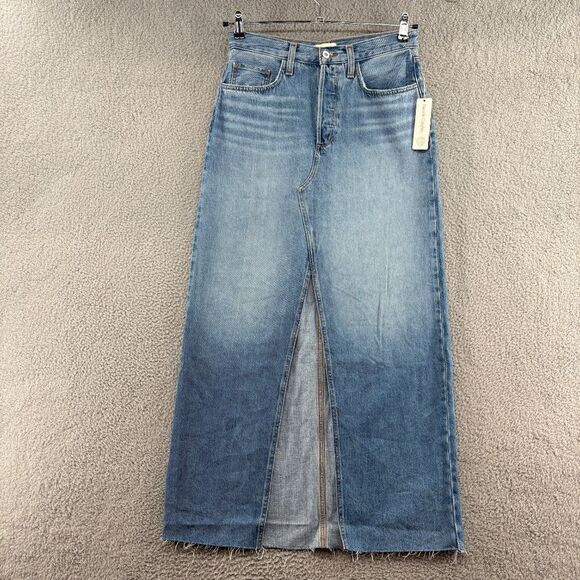 Favorite Daughter The Sunny Denim Maxi Skirt NWT Size 25 - Picture 4 of 16
